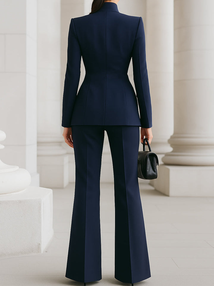 Damen Set aus Blazer & weiter Hose mit Taschen