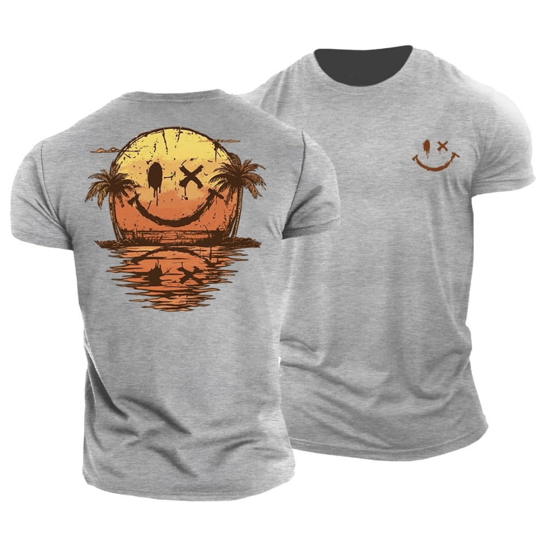 Eli | Sommer Smiley Meer T-Shirt für Herren mit Rundhalsausschnitt