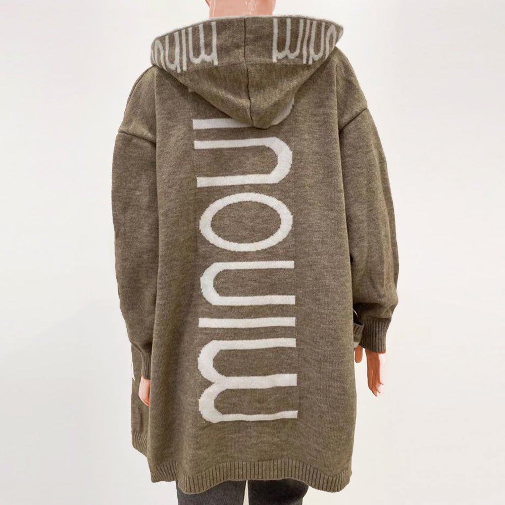 Audrey | Strickjacke ! für Damen mit Kapuze und langen Ärmeln