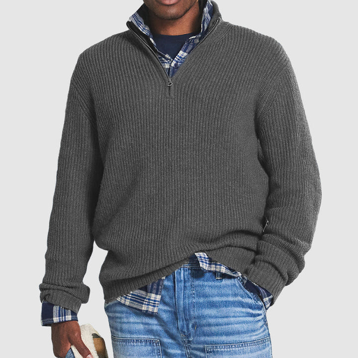 Jerry | Business Casual Pullover für Herren mit Reissverschluss