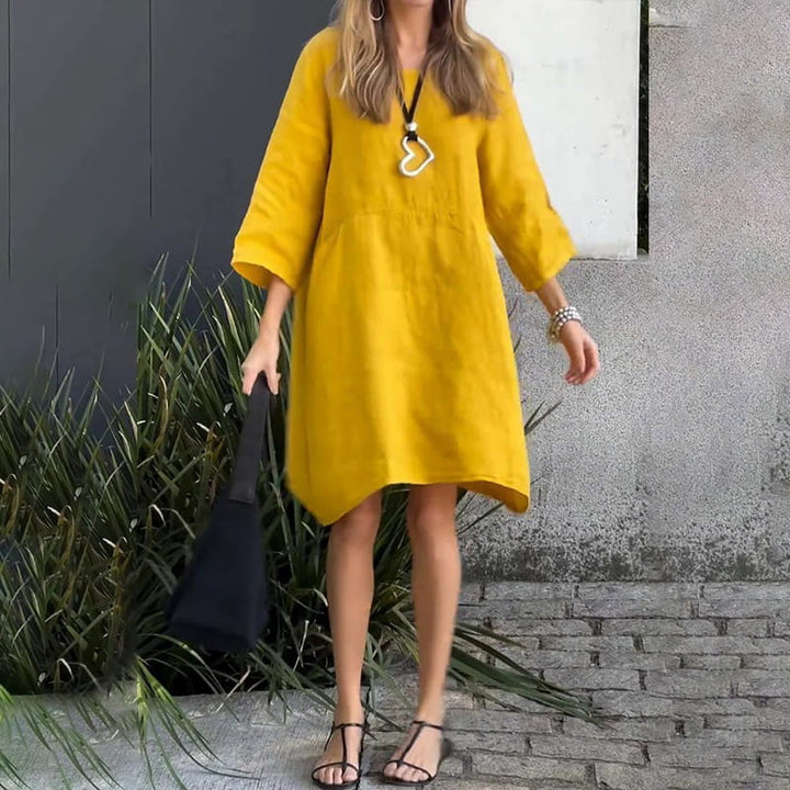 Charmaine | Leichtes Luftiges Kleid für Damen mit Rundhalsausschnitt