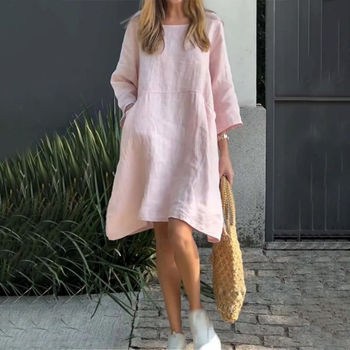 Charmaine | Leichtes Luftiges Kleid für Damen mit Rundhalsausschnitt