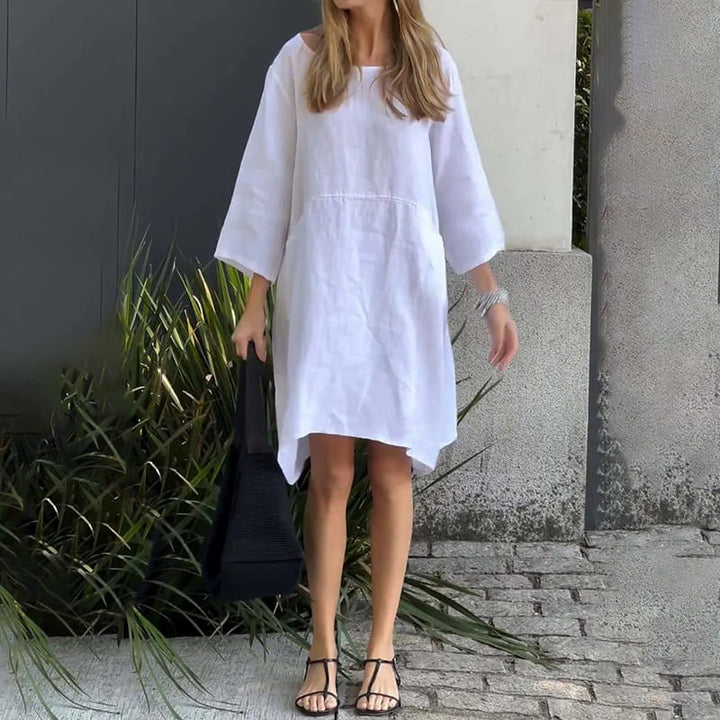 Charmaine | Leichtes Luftiges Kleid für Damen mit Rundhalsausschnitt