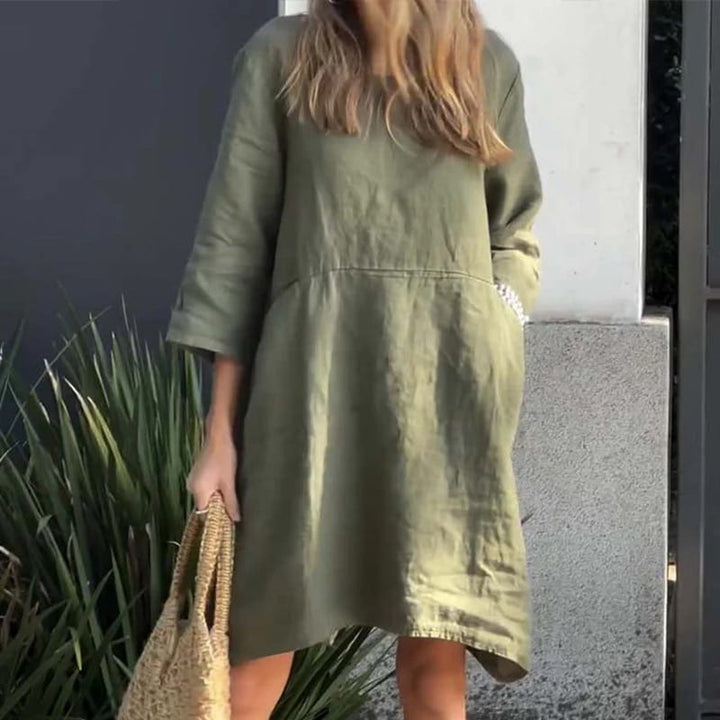 Charmaine | Leichtes Luftiges Kleid für Damen mit Rundhalsausschnitt