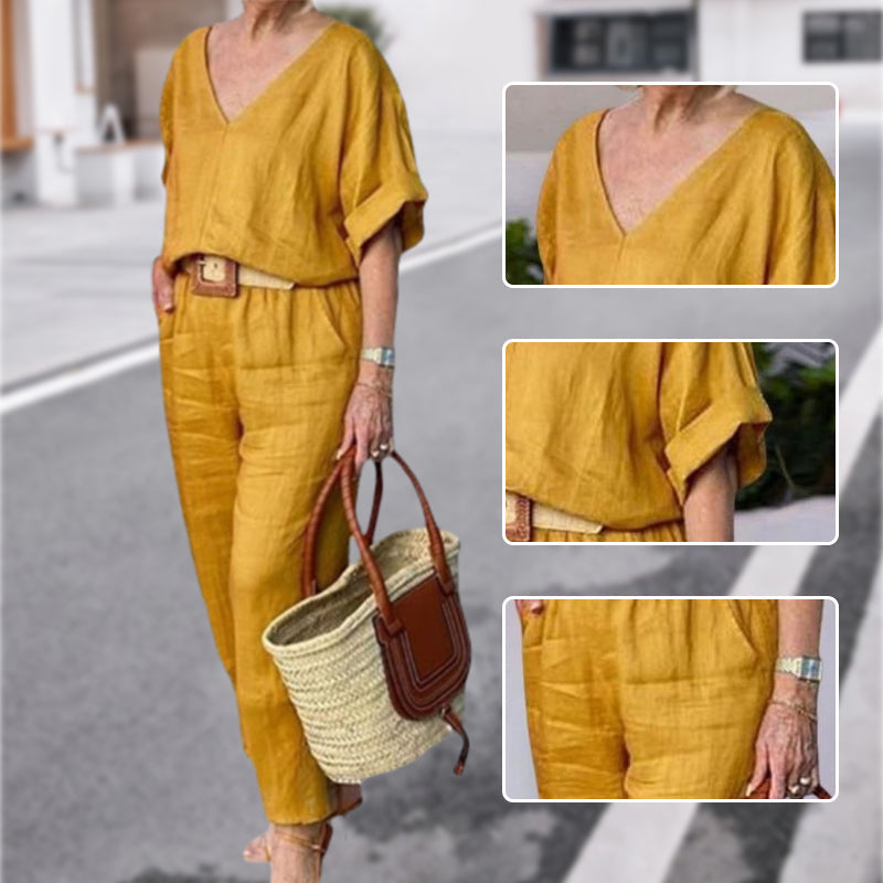Claire | Luxe Entspanntes Zweiteiliges Outfit für Damen