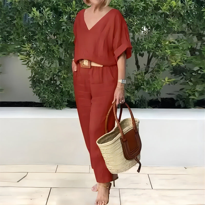 Claire | Luxe Entspanntes Zweiteiliges Outfit für Damen