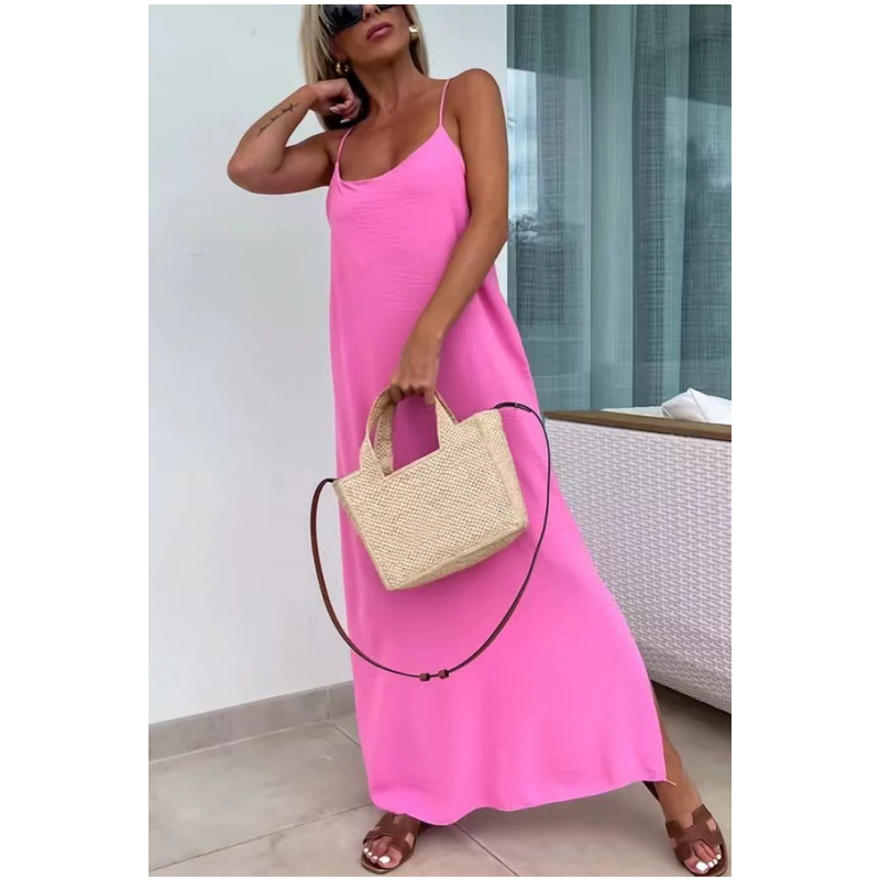Francesca | Sommerkleid für Damen mit V-Ausschnitt und Spaghettiträgern