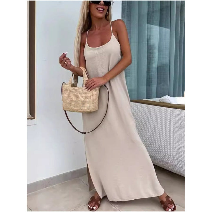Francesca | Sommerkleid für Damen mit V-Ausschnitt und Spaghettiträgern