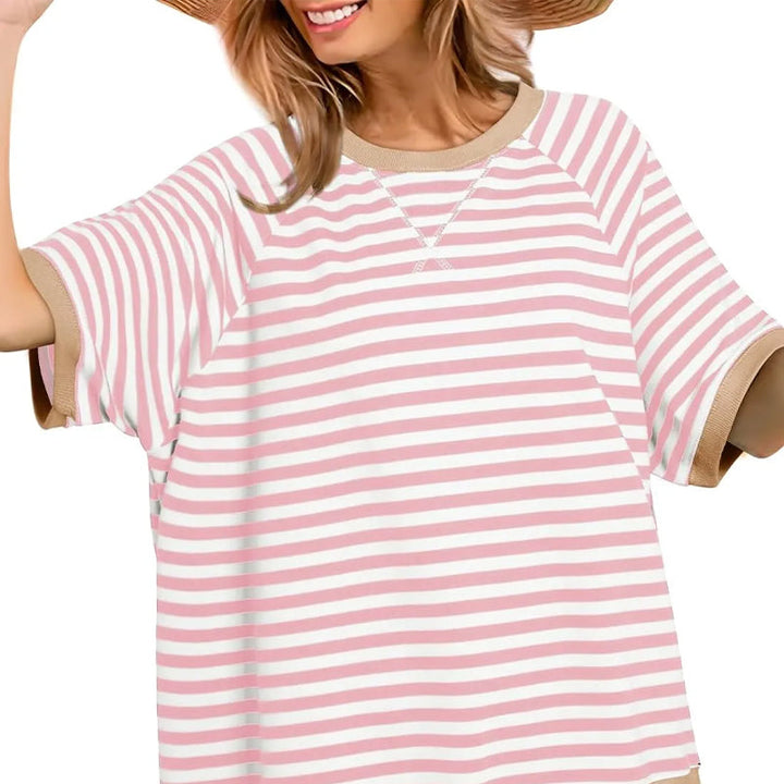 Iolanda | Lässiges Gestreiftes T-Shirt für Damen mit Rundhalsausschnitt