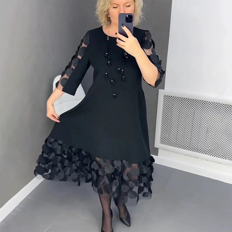 Demi | Ausgestelltes Midikleid für Damen mit Punktedekor