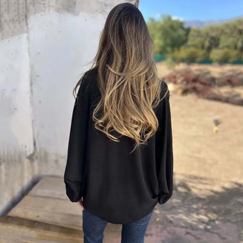 Elysa | Elegante Bluse mit Knopfleiste, Rundhalsausschnitt und langen Ärmeln