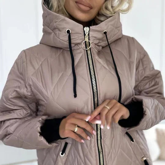 Ellen | Elegante Jacke für Damen mit Kapuze und langen Ärmeln