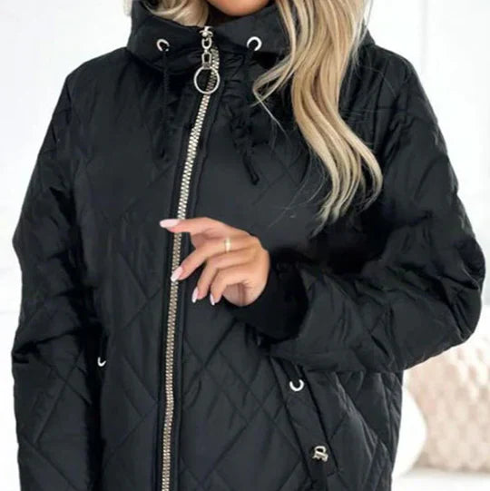 Ellen | Elegante Jacke für Damen mit Kapuze und langen Ärmeln