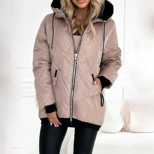 Ellen | Elegante Jacke für Damen mit Kapuze und langen Ärmeln