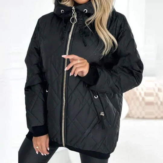 Ellen | Elegante Jacke für Damen mit Kapuze und langen Ärmeln