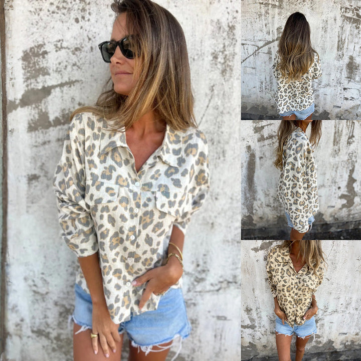 Leely | Damen Langarmshirt mit Print und langen Ärmeln