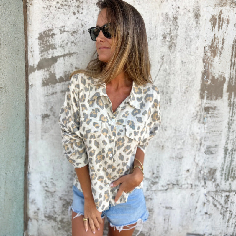 Leely | Damen Langarmshirt mit Print und langen Ärmeln