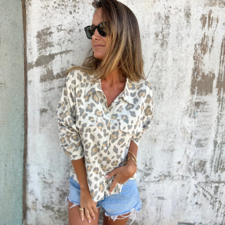 Leely | Damen Langarmshirt mit Print und langen Ärmeln