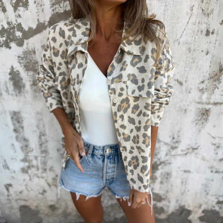 Leely | Damen Langarmshirt mit Print und langen Ärmeln