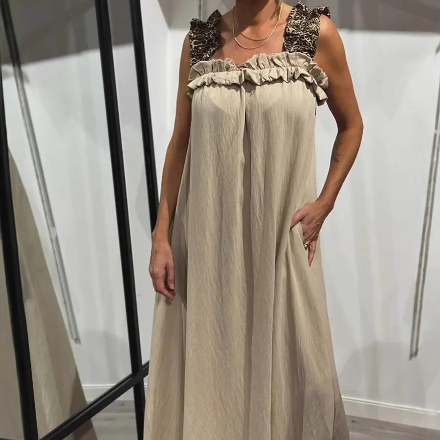 Tabea | Lässiges ärmelloses Maxikleid für Damen mit Taschen