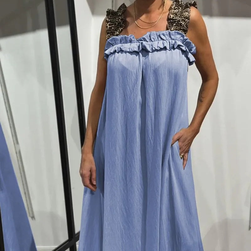 Tabea | Lässiges ärmelloses Maxikleid für Damen mit Taschen