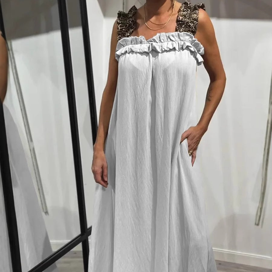 Tabea | Lässiges ärmelloses Maxikleid für Damen mit Taschen
