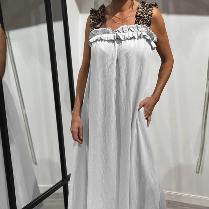Tabea | Lässiges ärmelloses Maxikleid für Damen mit Taschen