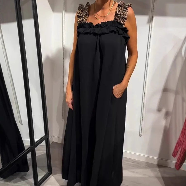 Tabea | Lässiges ärmelloses Maxikleid für Damen mit Taschen