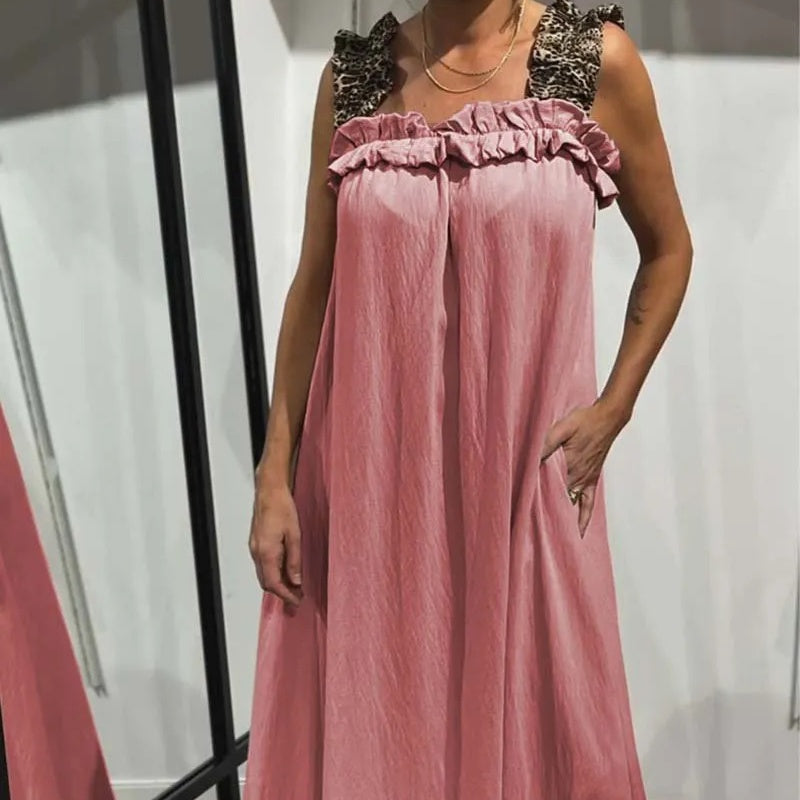 Tabea | Lässiges ärmelloses Maxikleid für Damen mit Taschen