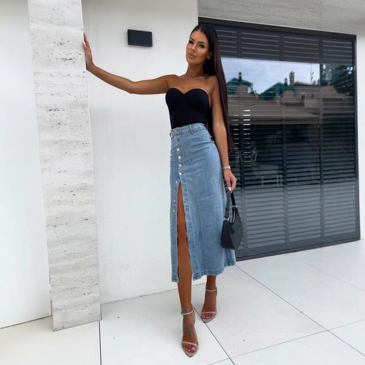 Chiara | Modischer, figurbetonter Jeansrock für Damen