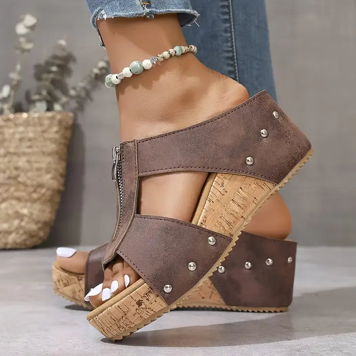 Ofelia | Orthopädische Wedge-Sandalen für Damen mit offenem Zehenbereich