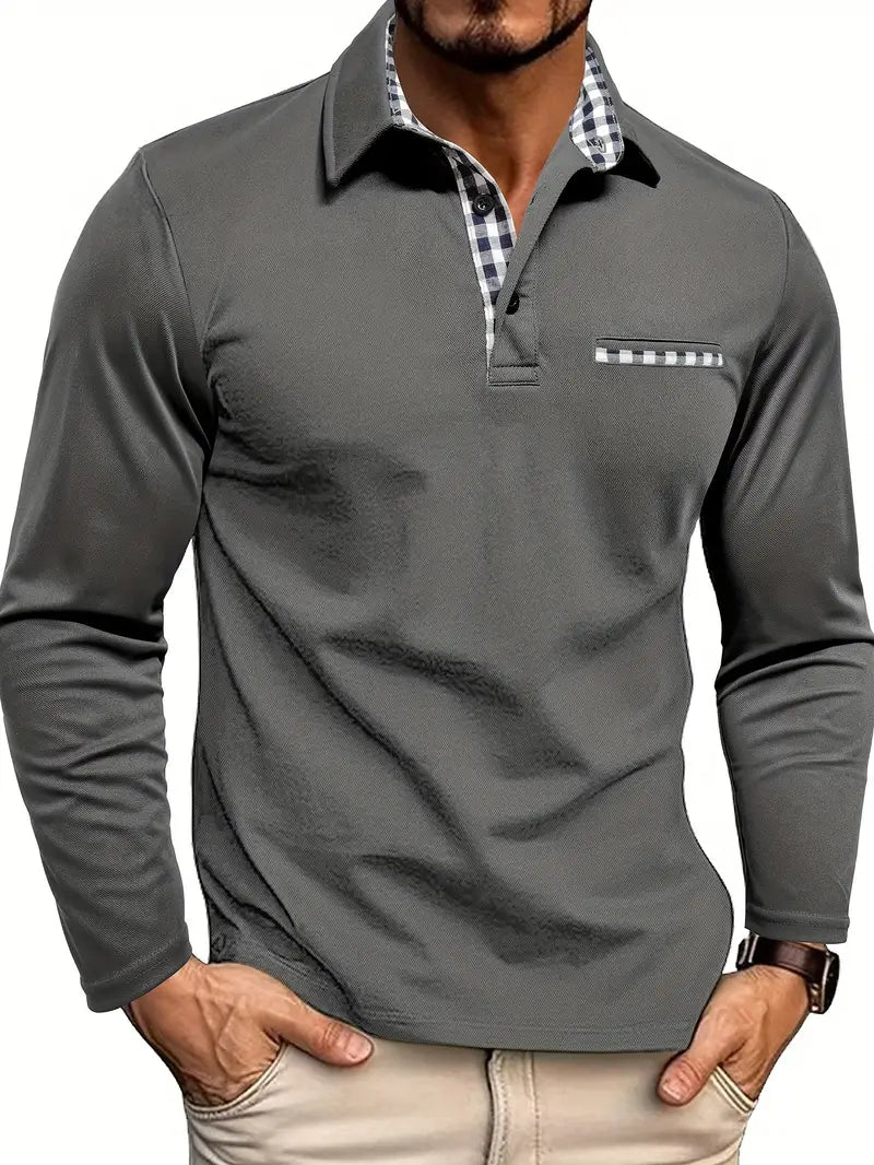 Stefan | Herren Langarm-Polo Poloshirt