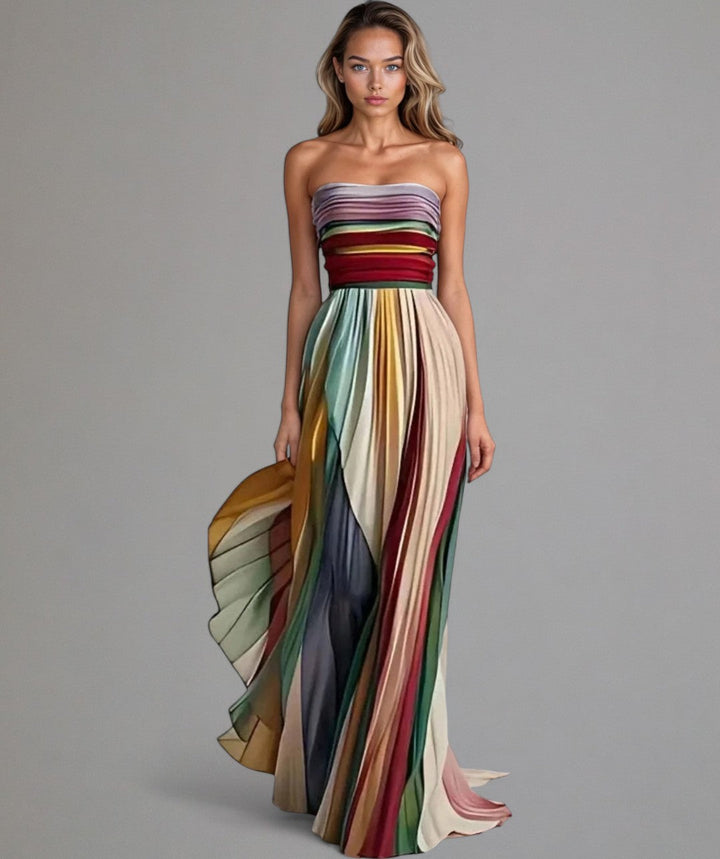 Flora | Ärmelloses farbenfrohes Kleid für Damen