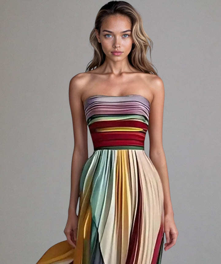 Flora | Ärmelloses farbenfrohes Kleid für Damen