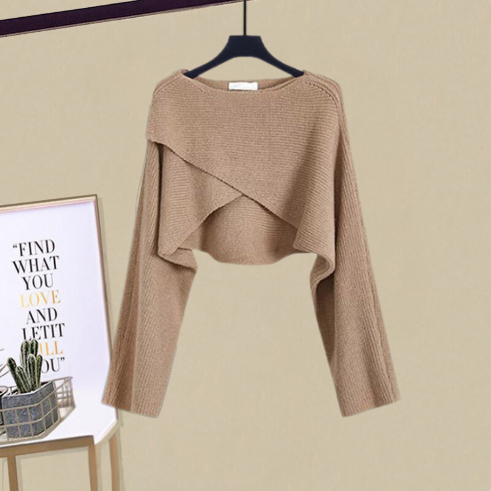 Emily | Modisches Strickkleid Set für Damen mit Rundhalsausschnitt