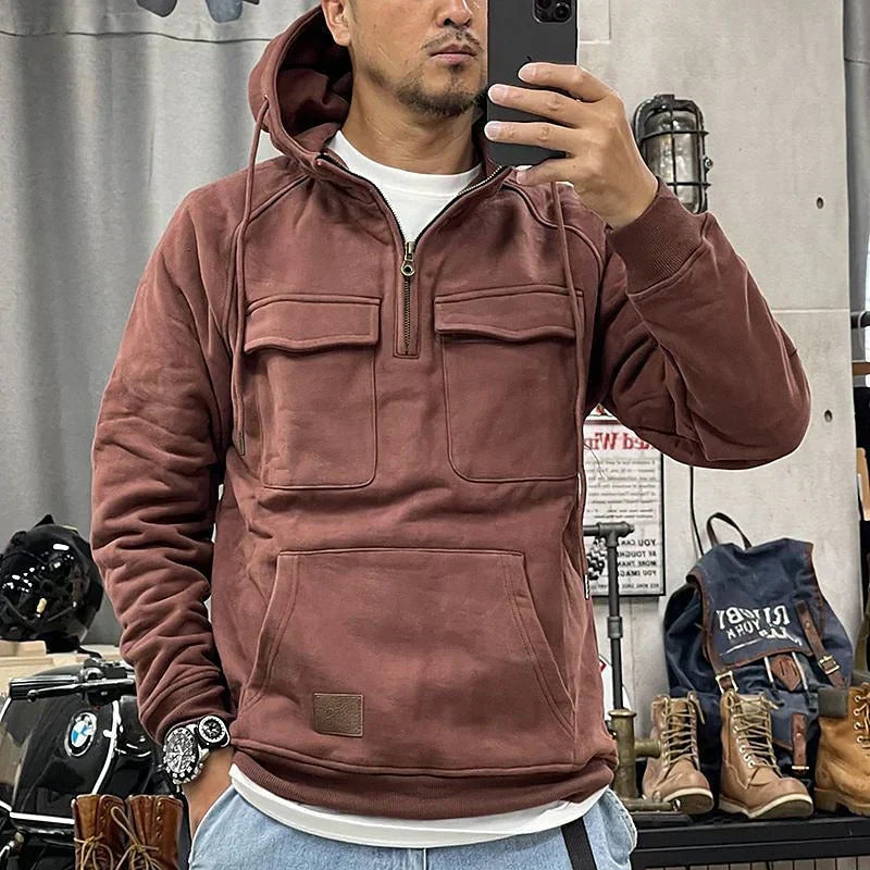 Fabio | Hochwertiger Taktischer Hoodie für Herren mit Kapuze und langen Ärmeln