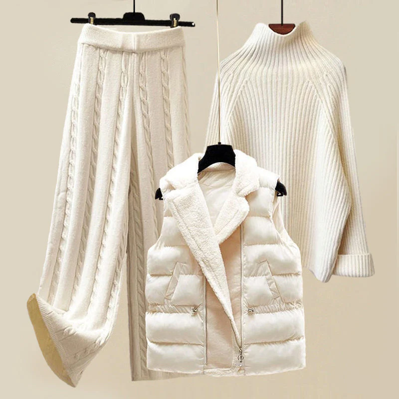 Sabrina | Bequemes, gemütliches Strickset für Damen mit Rollkragen