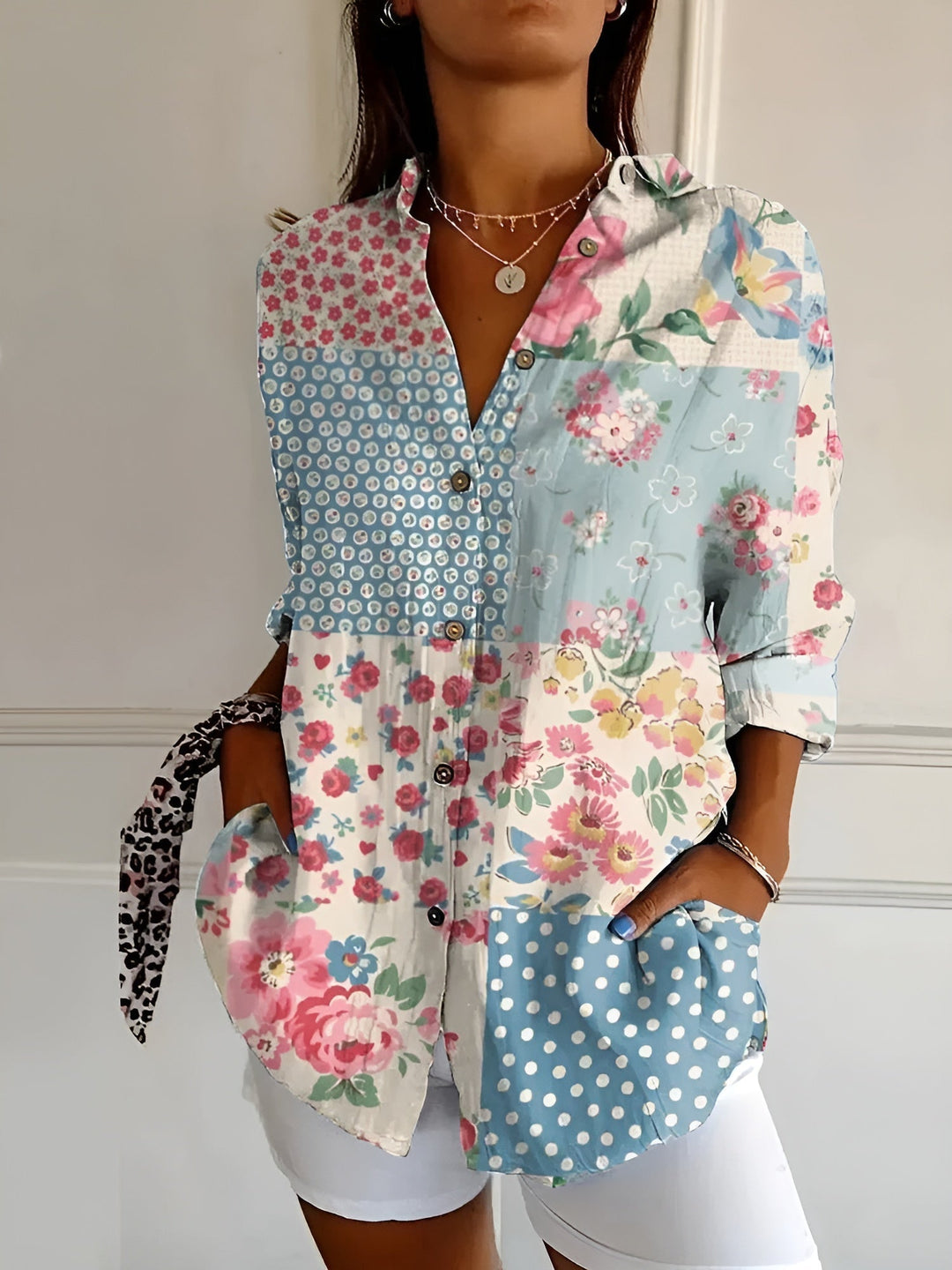 Avril | Schicke Bluse mit verspielten Drucken und Blumenmuster