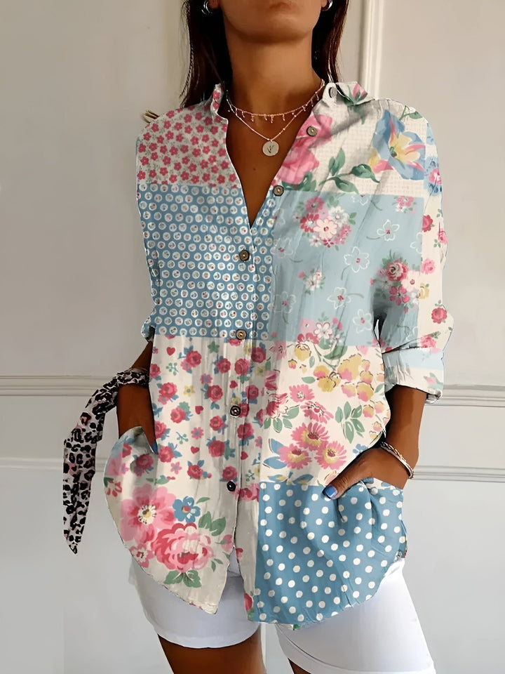 Avril | Schicke Bluse mit verspielten Drucken und Blumenmuster