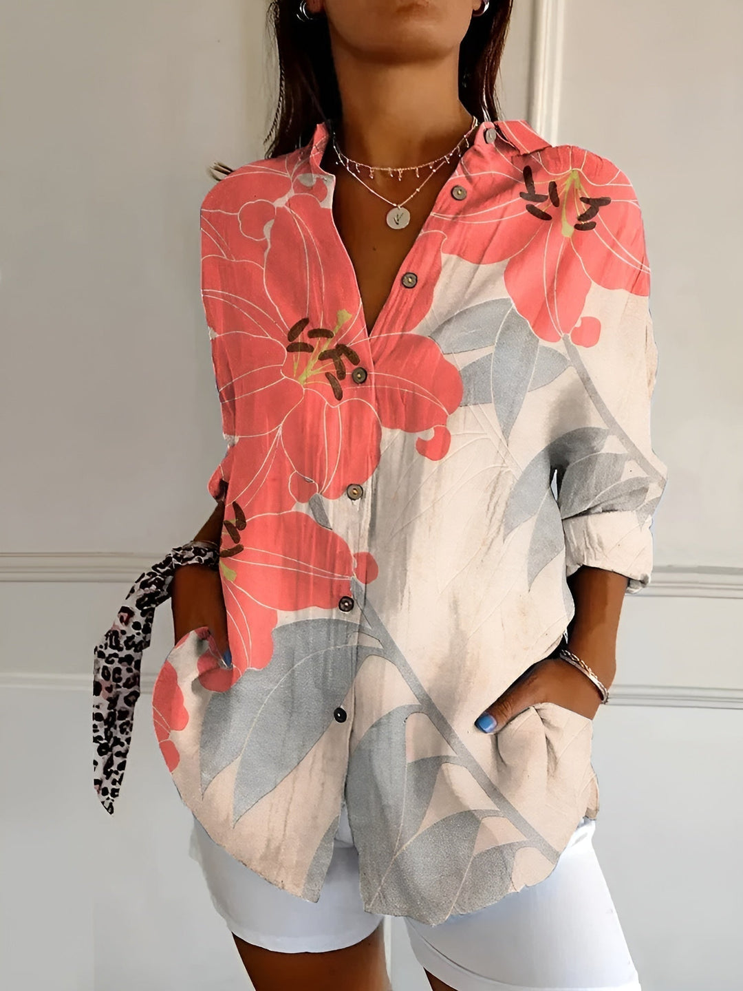 Avril | Schicke Bluse mit verspielten Drucken und Blumenmuster