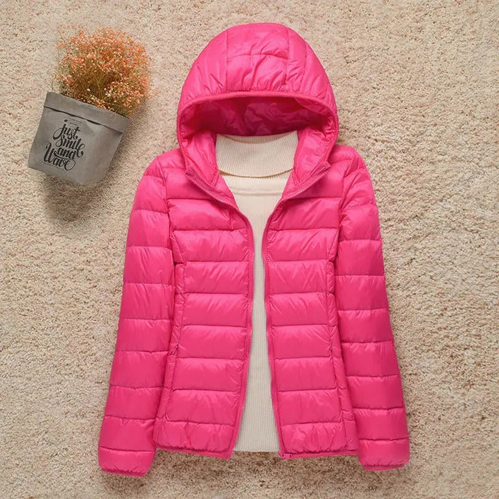 Carlo | Daunenjacke für Damen mit Kapuze und langen Ärmeln