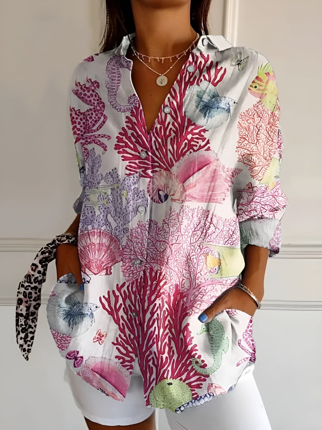 Avril | Schicke Bluse mit verspielten Drucken und Blumenmuster