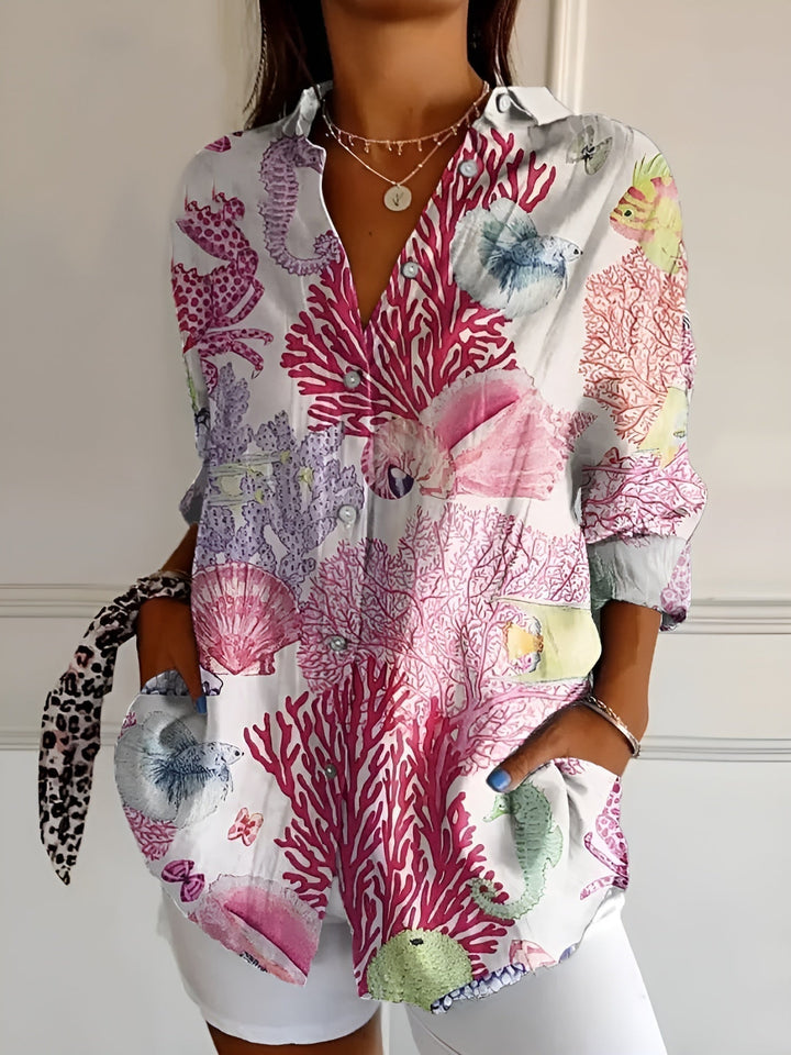 Avril | Schicke Bluse mit verspielten Drucken und Blumenmuster