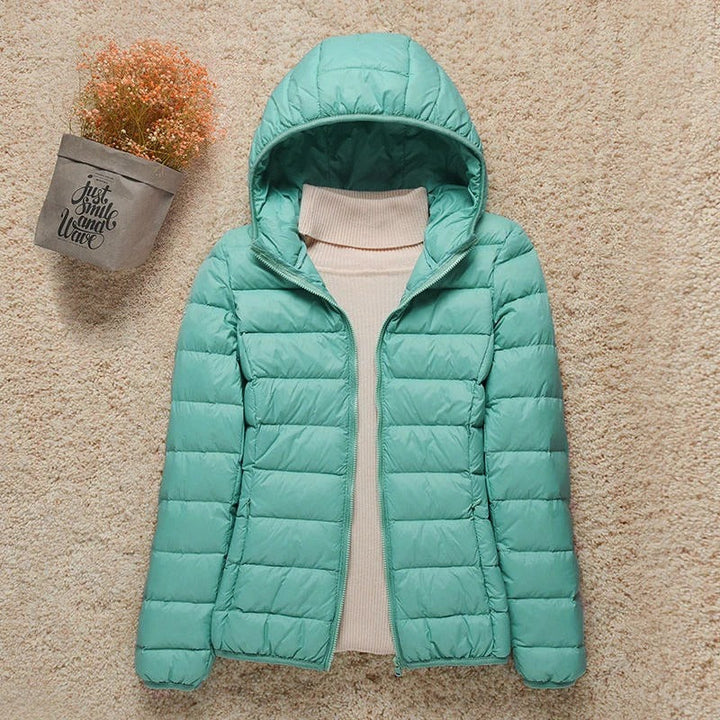 Carlo | Daunenjacke für Damen mit Kapuze und langen Ärmeln