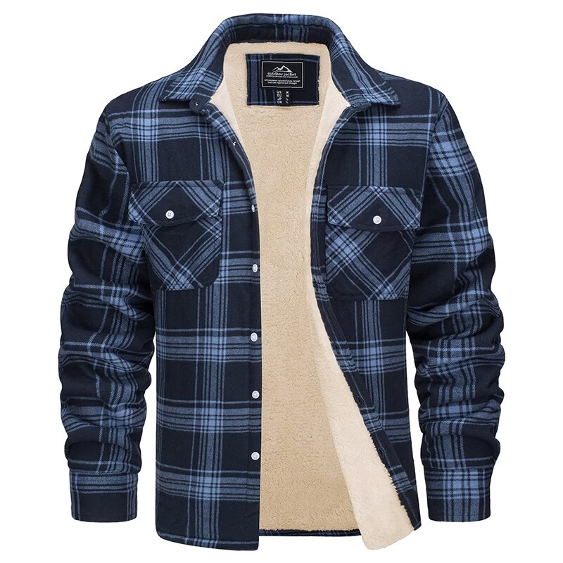 Matteo | Fusion Jacke für Herren mit Karomuster und langen Ärmeln