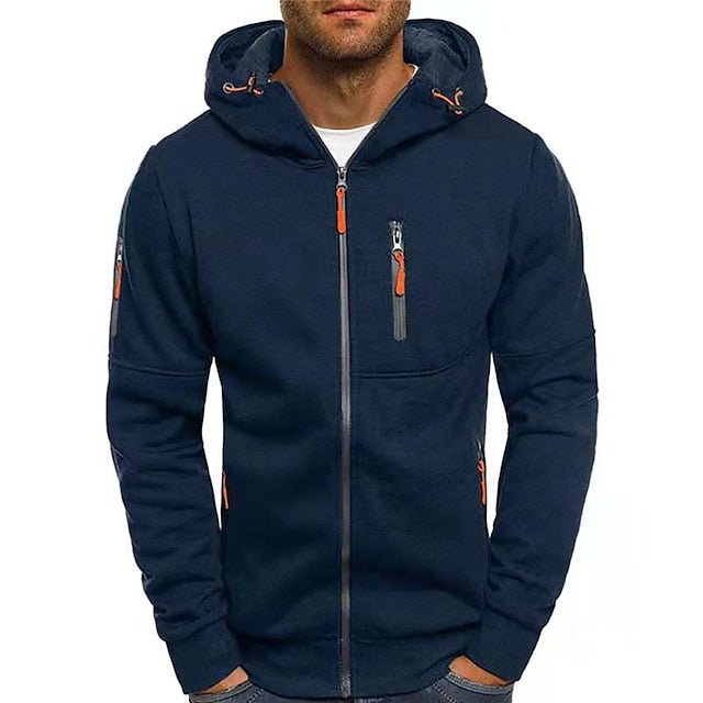 Mave | Kapuzenjacke für Herren mit Reißverschluss und langen Ärmeln