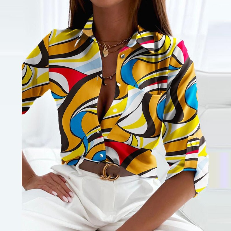 Elisa | Klassische Bluse für Damen mit Kragen und kurzen Ärmeln