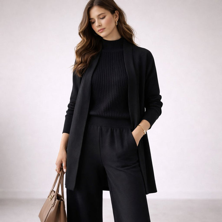 Lea | Damen-Lounge-Set, dreiteilig, mit Cardigan