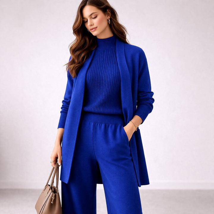 Lea | Damen-Lounge-Set, dreiteilig, mit Cardigan
