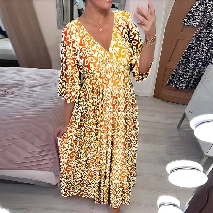 Frieda | Luftiges Sommerkleid für Damen mit V-Ausschnitt